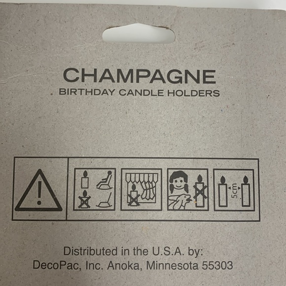 Bakery Crafts | Champaign Birthday Candle Holders | Party Decor Bachelorette NWT - Picture 4 of 5